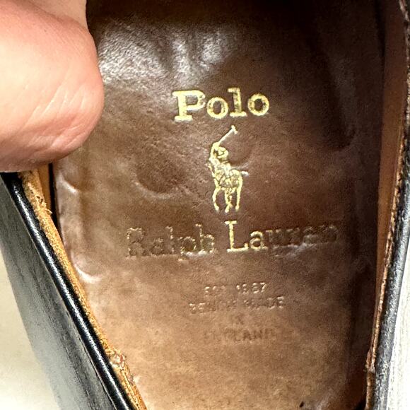 EXCELLENT Crockett & Jones x Polo Ralph Lauren Cap Toe Oxford UNWORN HEELS 11 E - Picture 10 of 15